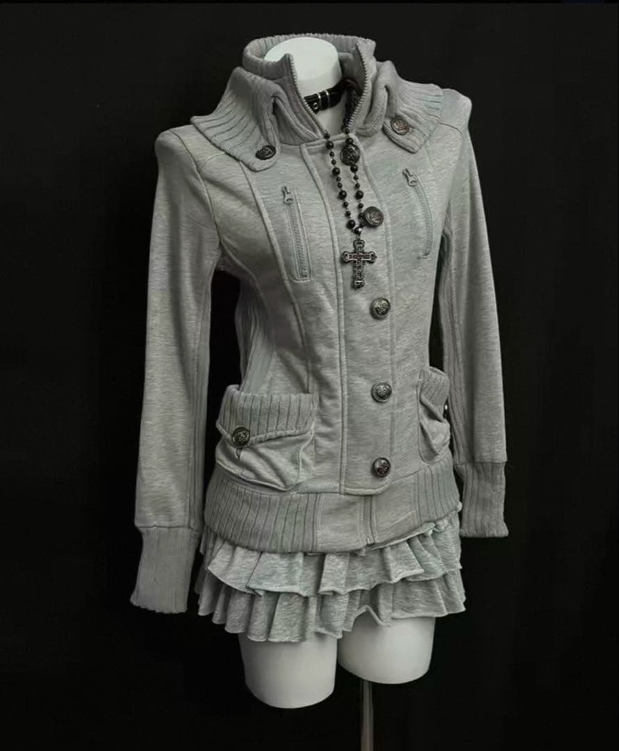 ヴィンテージ風 grunge スウェットジャケット 古着系 Y2K レディース MUMU's remake collection #中崎町 #中崎町古着屋 #中崎町古着 #古着屋