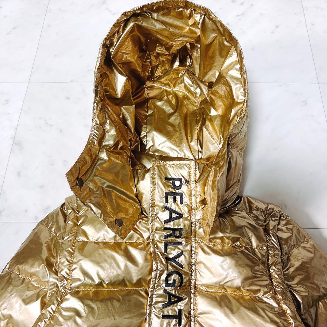希少 ゴールド》パーリーゲイツ ダウンジャケット 3way ロゴ刺繍 3