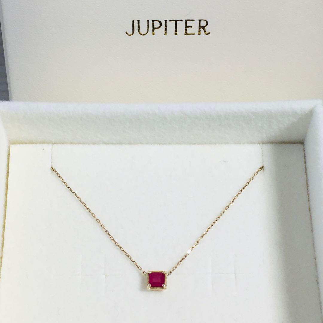 【お値下げ中】JUPITER facet ルビーK10 ネックレス JUPITER ネックレス 「シリーズ累計販売 4500点突破！」「K10」天然石
