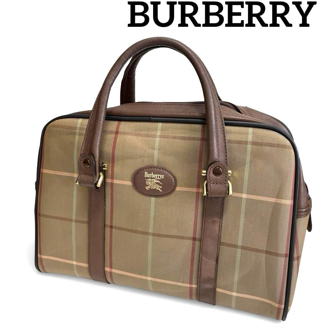BURBERRY バーバリー ボストンバッグ ノバチェック ハンドバッグ
