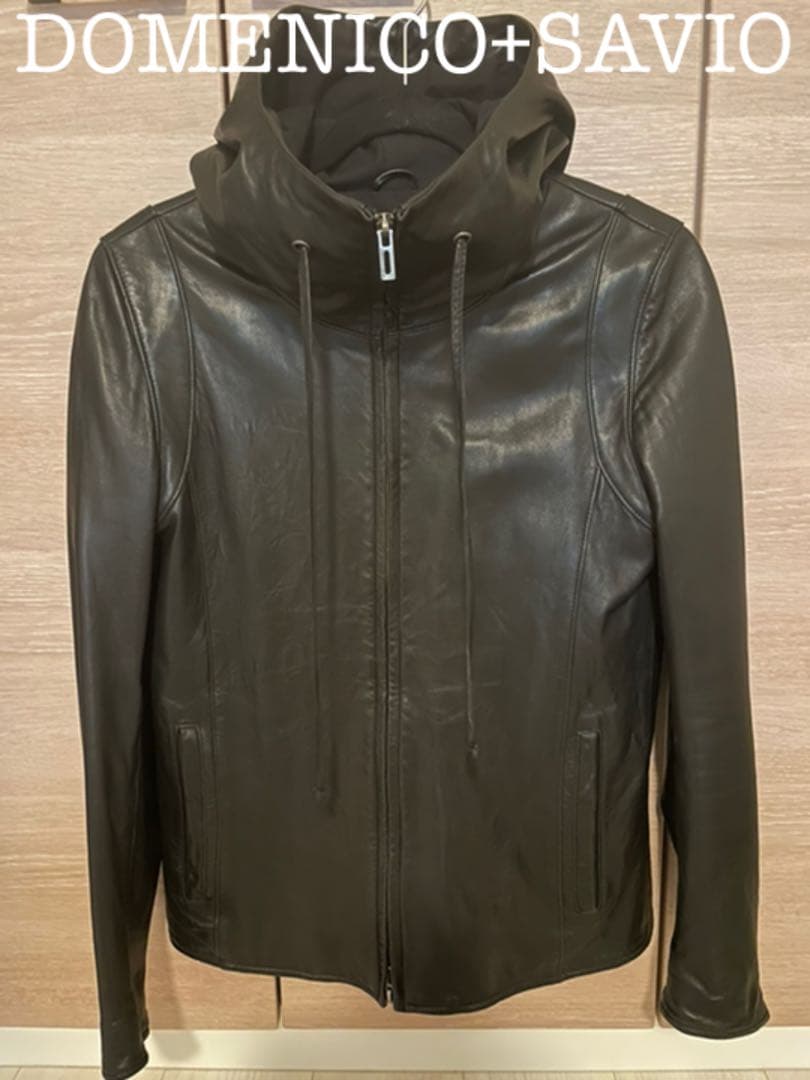 DOMENICO+SAVIO 亀梨着用 44 レザージャケット フーディー - メルカリ