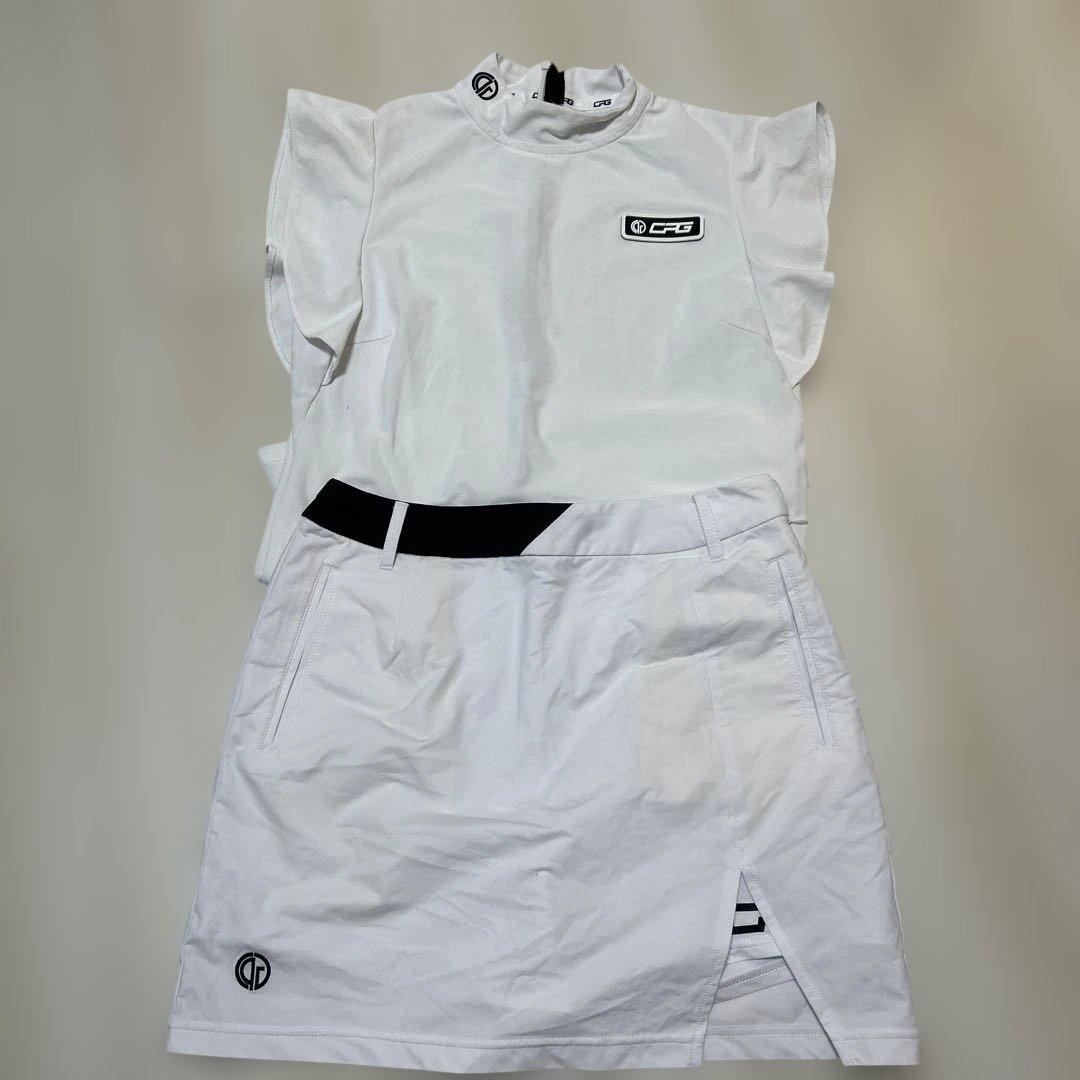 ホワイト ゴルフウェアセット CPG 裾JQテープ付きモックネックSS WHITE【CPG GOLF】 | メンズ | Condor19