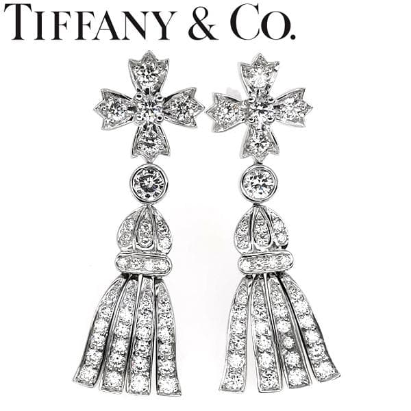 ティファニー Pt ダイヤ ピアス TIFFANY 楽天市場】（クリーニング済）ティファニー TIFFANY ビクトリア ダイヤ