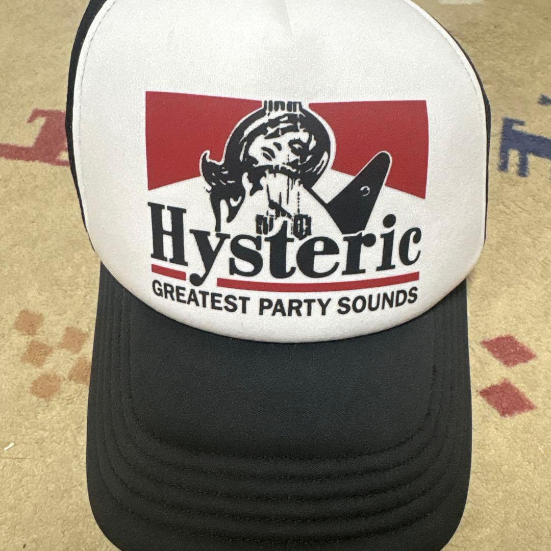 ヒステリックグラマー帽子 HYSTERIC GLAMOUR - [購入は1人1点まで] HYSTERIC JEANS刺繍 メッシュ