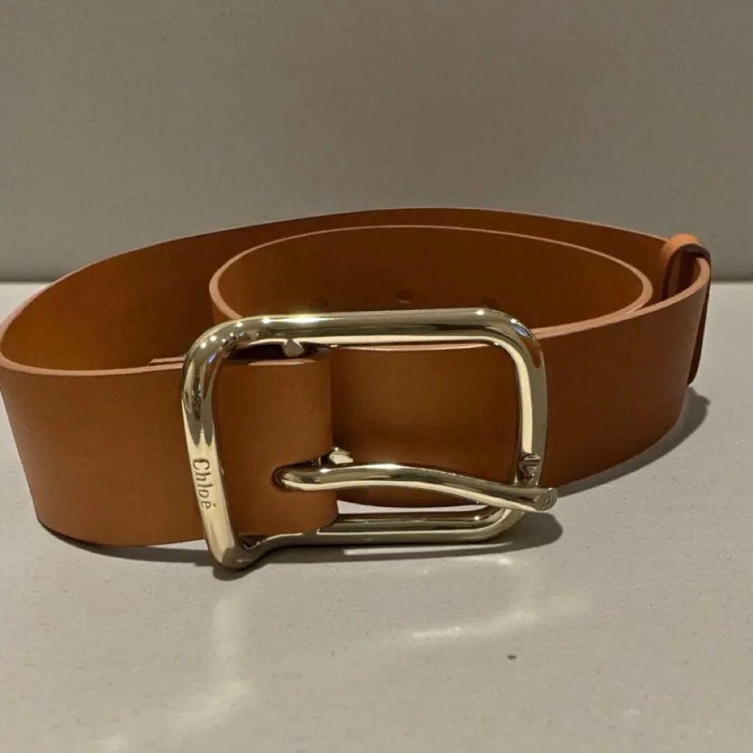 売り切り！Chloé ブラウンレザーベルト Mサイズ 最終値下げ！Chloé ブラウンレザーベルト Mサイズ - メルカリ