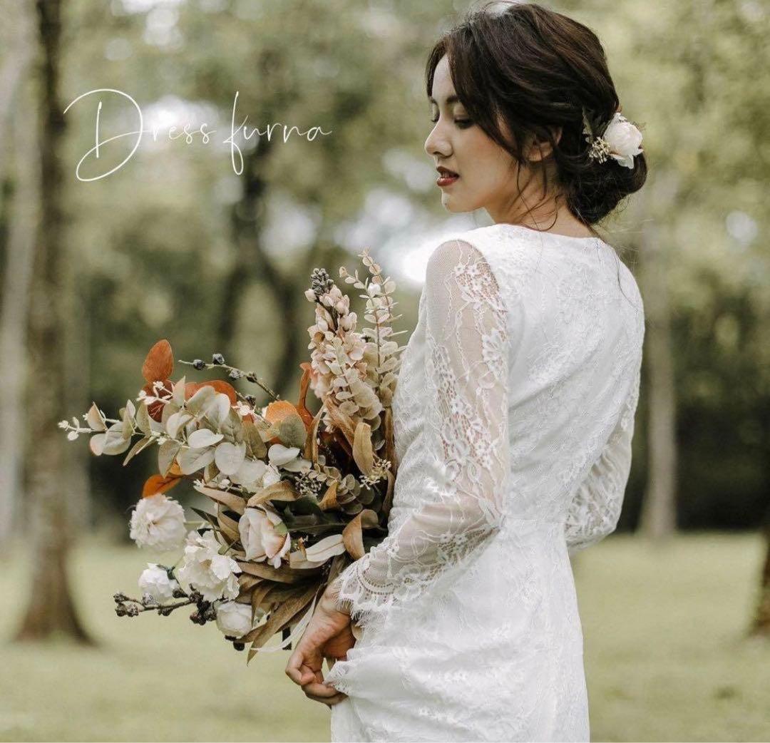 【着画あり】SOLALA (旧FURNA) ウェディングドレス 長袖 SOLALA（旧店名：FURNA）