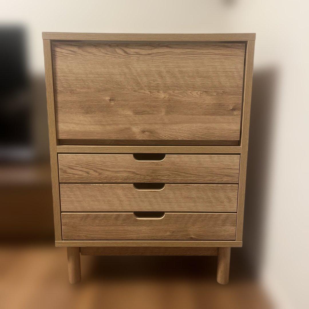 【値下げ】LOWYA プリンター　キャビネット サイドボード　チェスト　充電ステ LOWYA（ロウヤ） キャビネット おしゃれ サイドボード チェスト 収納