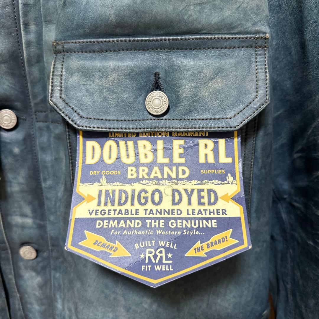 150着限定】RRL INDIGO LEATHER JACKET リミテッド - メルカリ