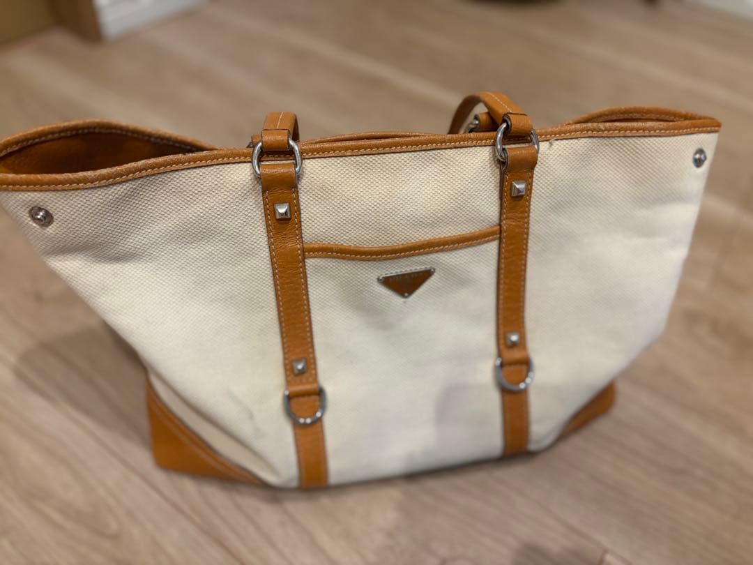 PRADA キャンパス トートバッグ CANAPA プラダ カナパ デニム トートバッグ BN1877 ピンク PRADA