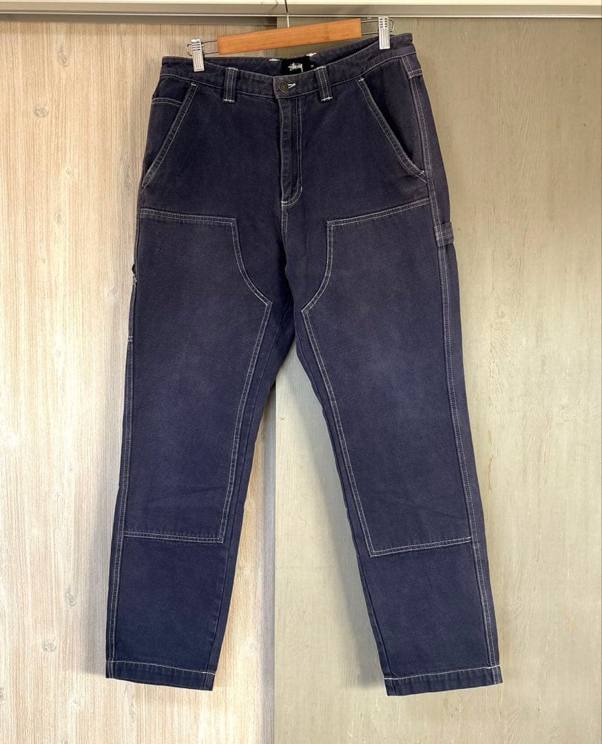STUSSY ステューシー　ダブルニー　ペインターパンツ　NV 32 中古・古着通販】stussy (ステューシー) ダブルニーペインターデニム