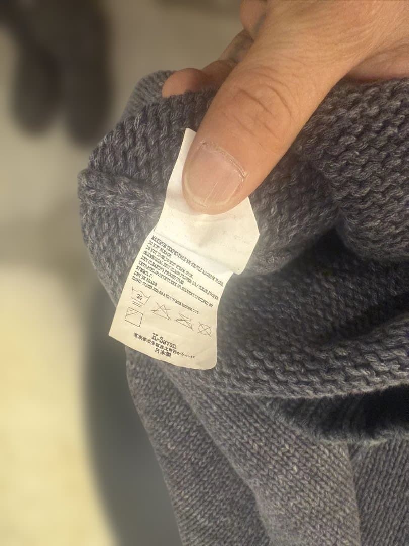 Tenderloin テンダーロイン コットンニット モックネック グレー M