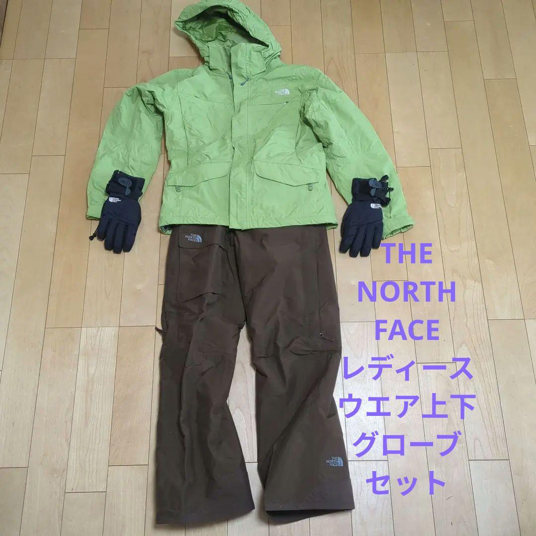 【美品】スキーウエア　スノーボードウェア（女性）グローブ　セット　ノースフェイス ザ・ノース・フェイス(THE NORTH FACE) スキーグローブ ミトン