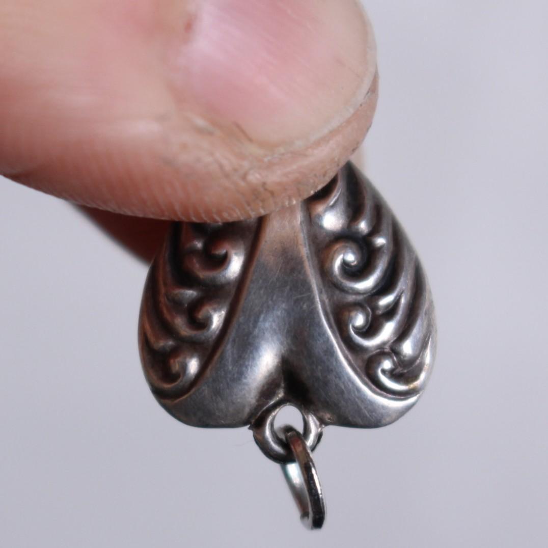 40s スウィートハートジュエリー パフィハート シルバー 波