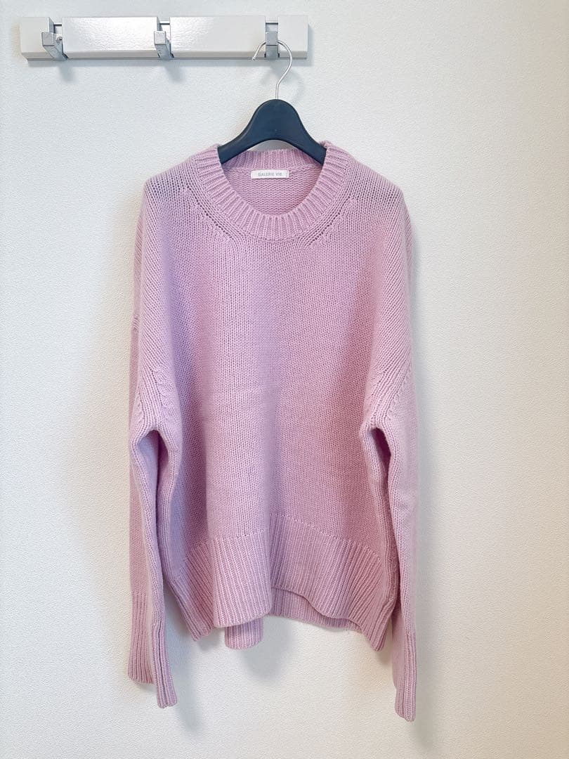 専用★美品★ギャルリーヴィー／ファインウール クルーネックプルオーバー　M ファインウール クルーネックプルオーバー | GALERIE VIE (Women