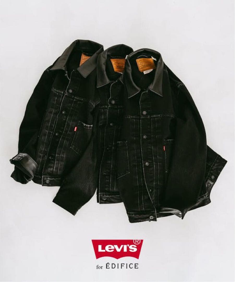 EDIFICE × Levi's 2nd Type トラッカー 襟レザーS エディフィス EDIFICE 《再予約》Levi's(リーバイス) 別注 2nd Type