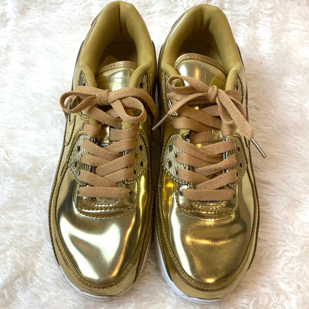 希少】NIKE エアマックス90 メタリックゴールド 24.5cm 美品 - メルカリ
