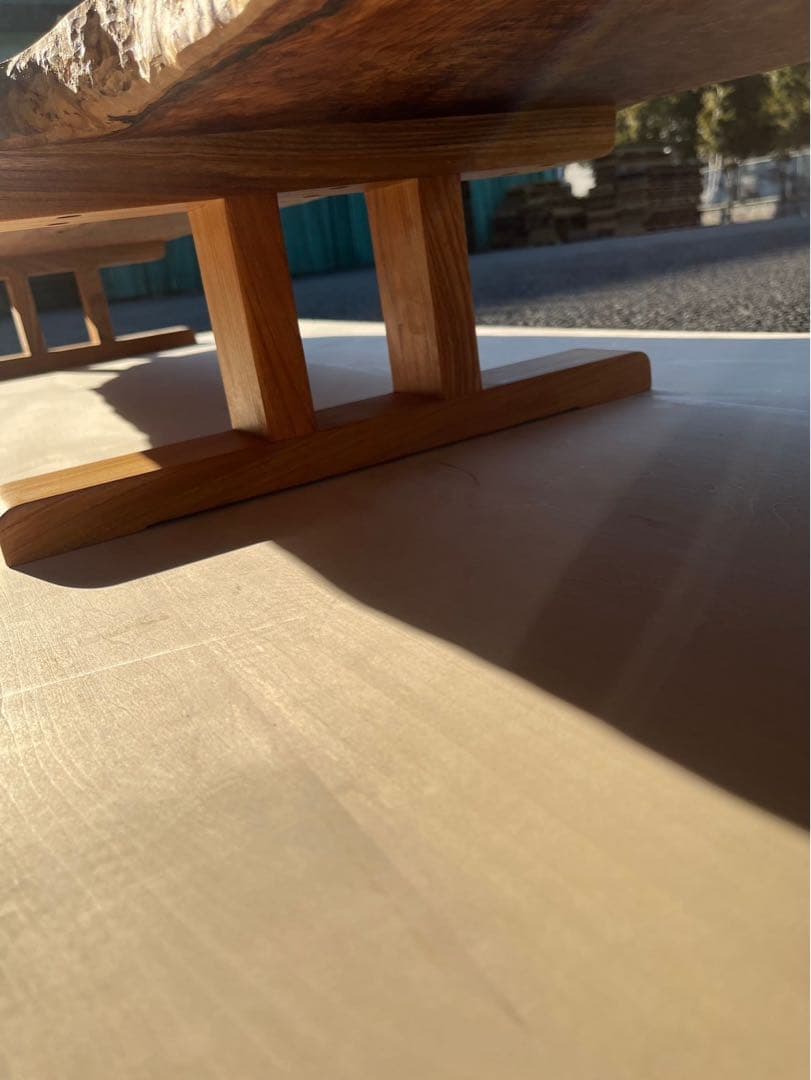 たのメル便] 天杉 漣杢(さざなみもく) ローテーブル 無垢材 新品未使用