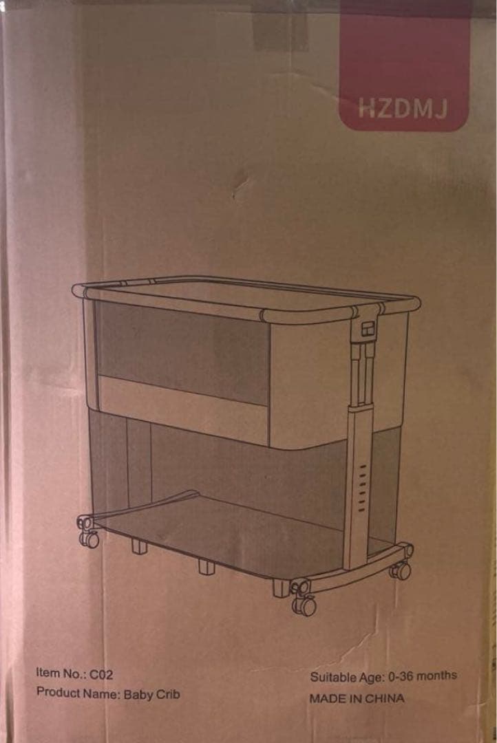 新品正規品HZDMJベビーベッド添い寝折りたたみハイローベッド08C-G