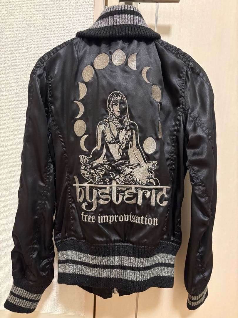 hysteric glamor ヒステリックグラマー スカジャン ブラック HYSTERIC GLAMOUR - LOVE MAKER刺繍 スカジャン / ブラック | Tempt