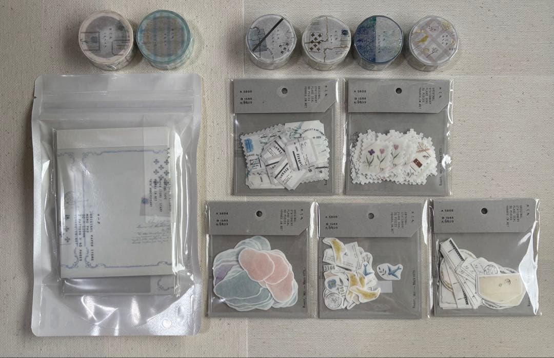 hana　ヨハク　メモ帳限定マステ　箔押しマステ　フレークシールノベルティ ヨハク