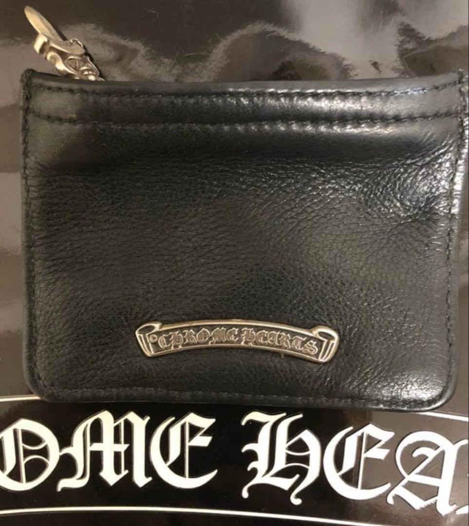クロムハーツ Chrome Hearts 小銭入れ クロムハーツ ジッパー付 コインケース セメタリー クロスパッチ付
