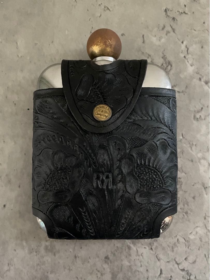 RRL ラルフローレン　エンボス加工レザーの携帯用フラスコ RRL ラルフローレン エンボス加工レザーの携帯用フラスコ RRL ラルフ