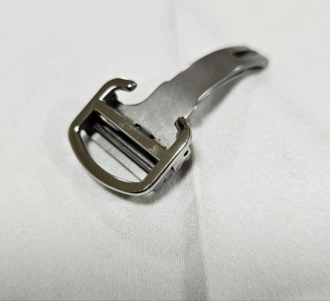 hiro カルティエ 純正Dバックル 18mm SS Cartier カルティエ 純正 レザーベルト パシャ Dバックル付 ワンタッチ