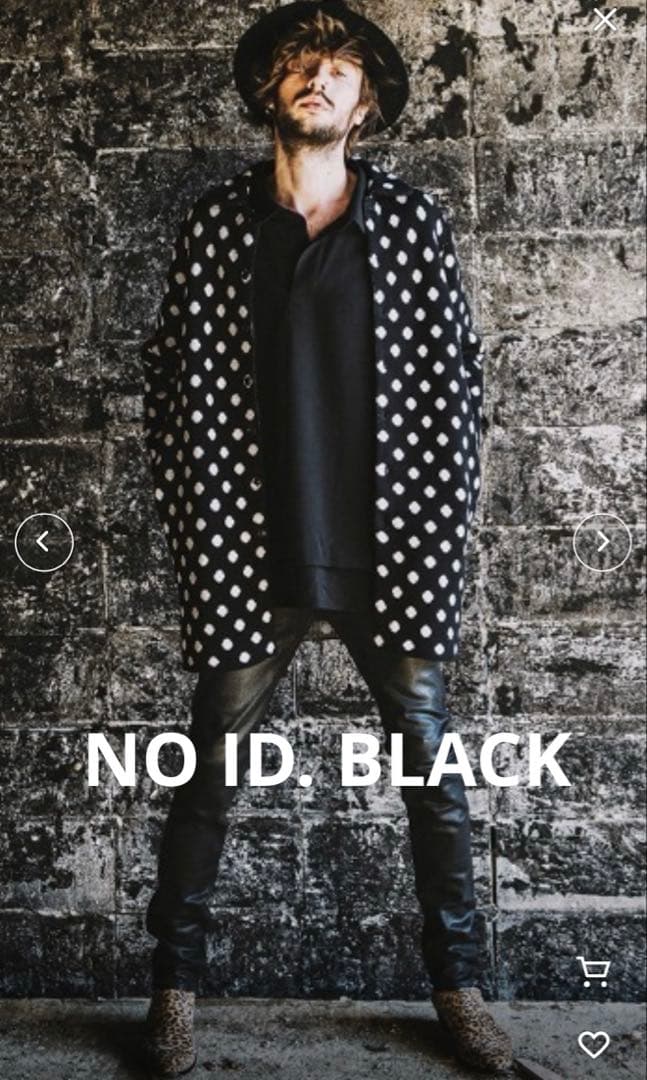 NO ID. BLACK ドット柄 ロングカーディガン コットン Size2 NO ID. BLACK ドット柄 ロングカーディガン コットン Size2 - メルカリ