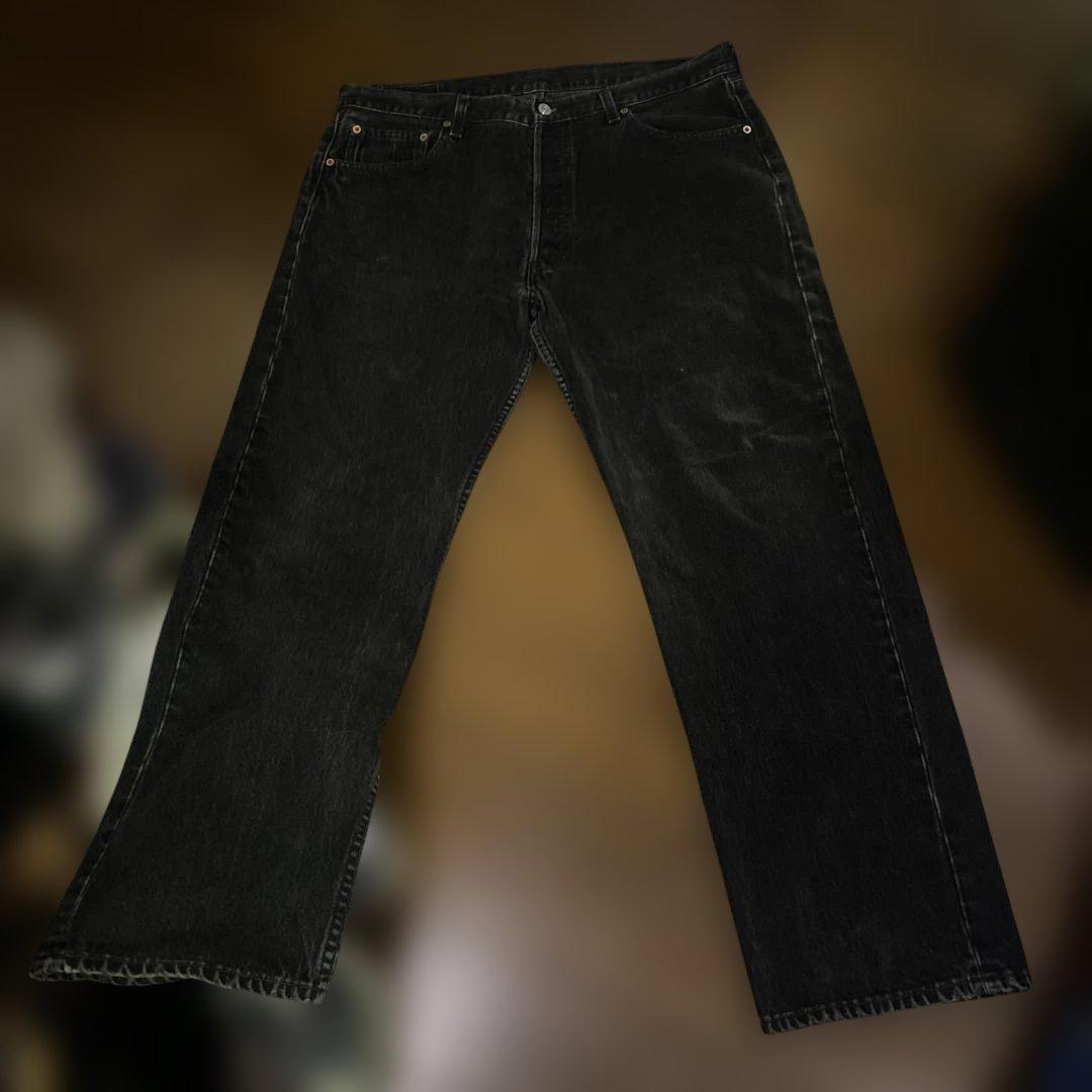 501ブラック　後染め　W38L30 USA製　97年製 90s Levi's 501 後染め ブラックデニムパンツ 31×34 USA製 1996年