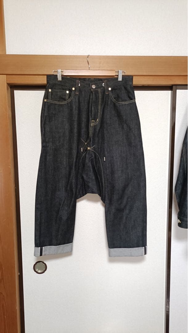 FUMITO GANRYU ブラックサルエルデニム 楽天市場】FUMITO GANRYU フミトガンリュウ 5ポケット サルエル