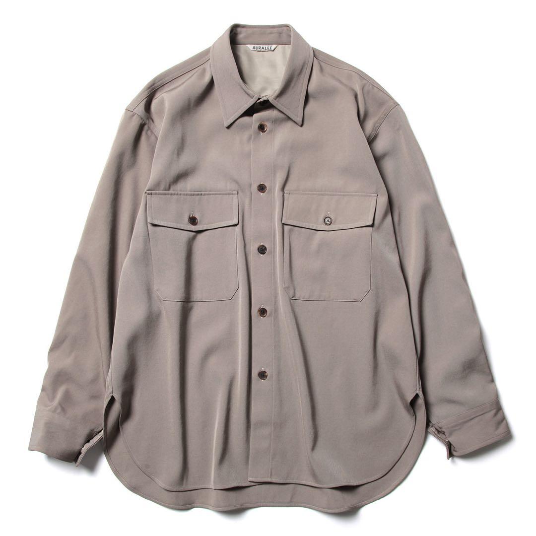 AURALEE WOOL MAX GABAGINE SHIRT サイズ3 - メルカリ