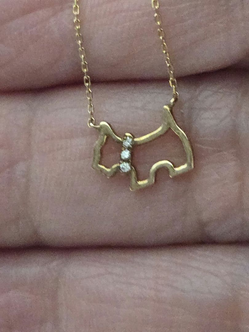 美品✨AGATHA K10 ゴールド テリア ダイヤモンドネックレス - メルカリ