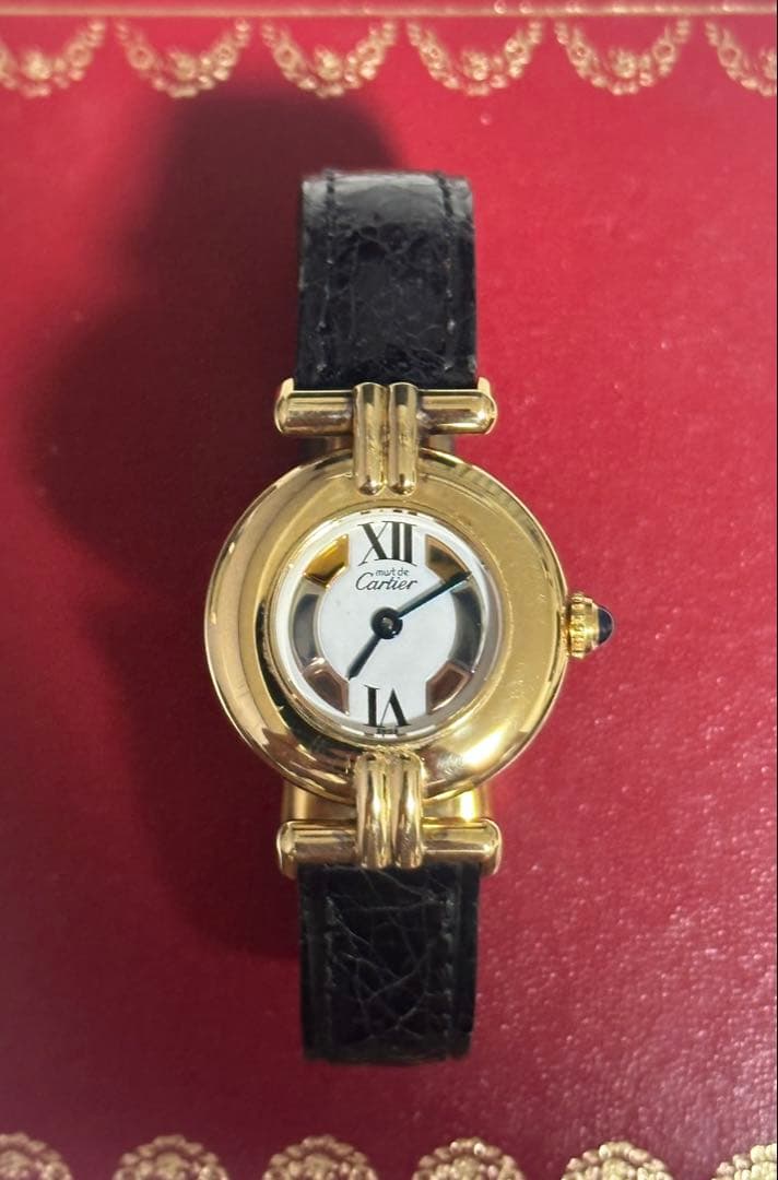 柚　カルティエ マストコリゼ クォーツ 腕時計　レディース　不動 カルティエ マストコリゼ Must de colisee アンティーク時計レディース