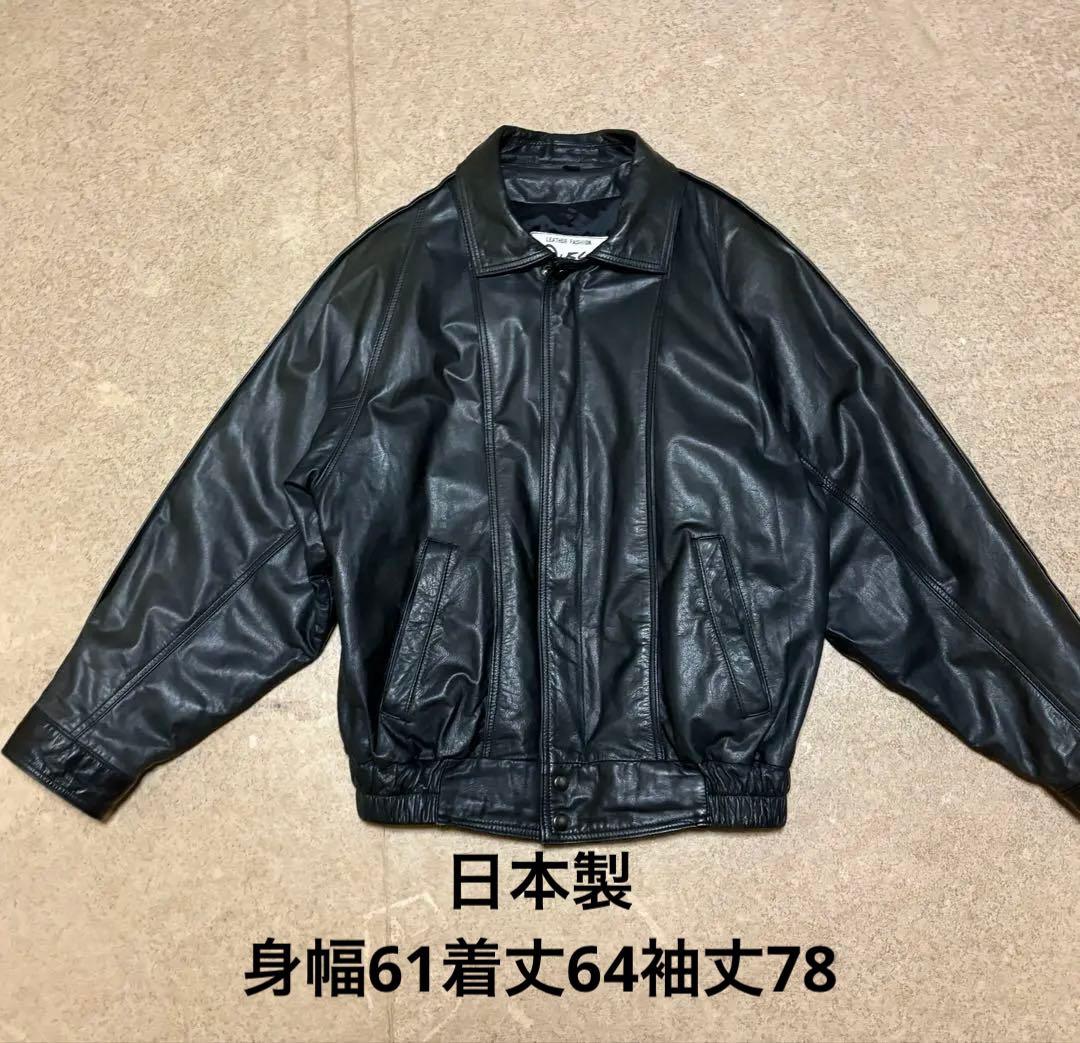 日本製 身幅61着丈64袖丈78 牛革レザー a2フライトジャケット ショート丈 EDIFICE（エディフィス） 革ジャン ライダース A2 レザーショート