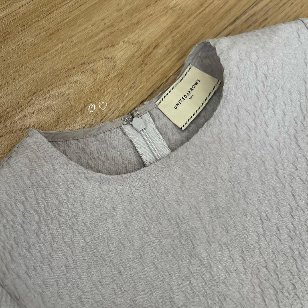 ユナイテッドアローズ エアリージャガード5SLペプラムブラウス 36