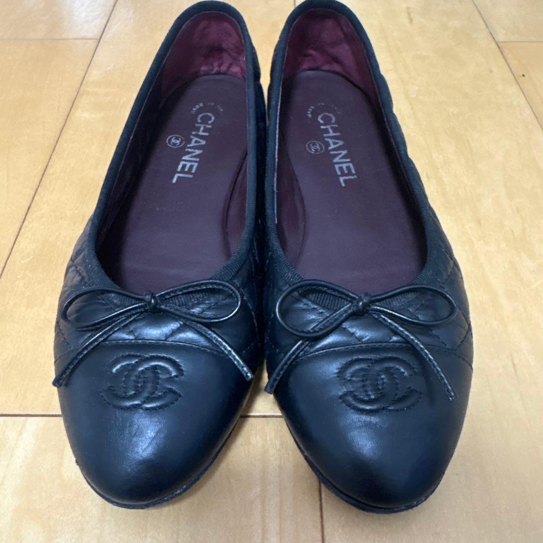 CHANEL マトラッセ　バレリーナ　シューズ　38C CHANEL（シャネル） 爆買 バレリーナ マトラッセ バレエシューズ