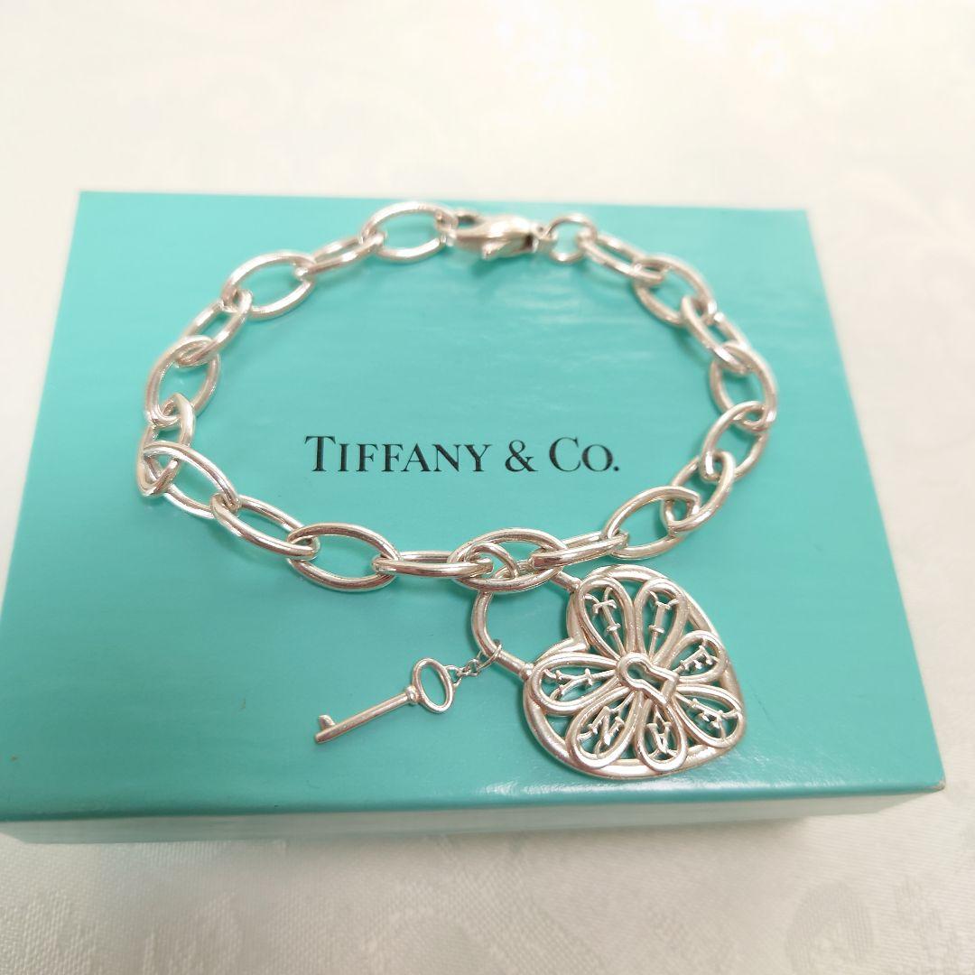 ティファニー フィリグリー ハート キー ブレスレット
