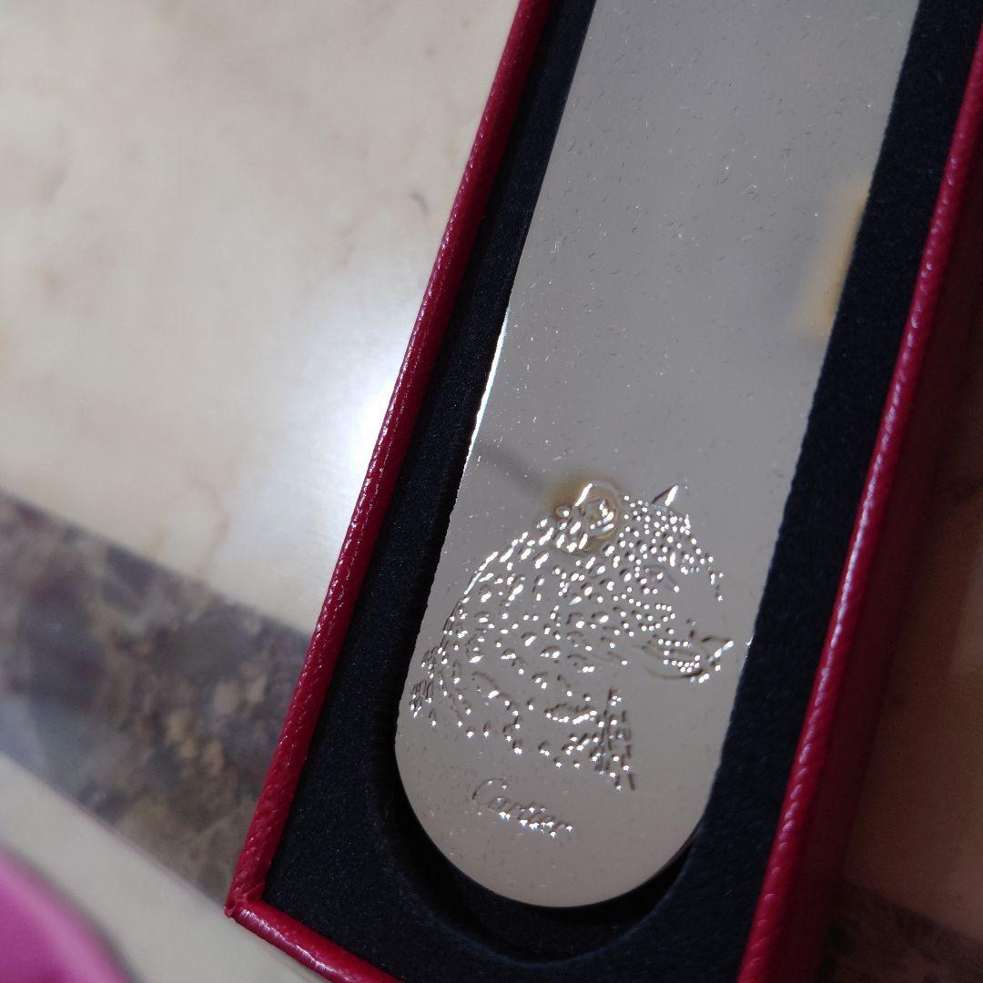 カルティエ、ブックマーク、栞、新品未使用、 箱入り、ピカピカ、パンテール堀り 未使用級】Cartier カルティエ ブックマーク 栞 箱入り パンテール堀り