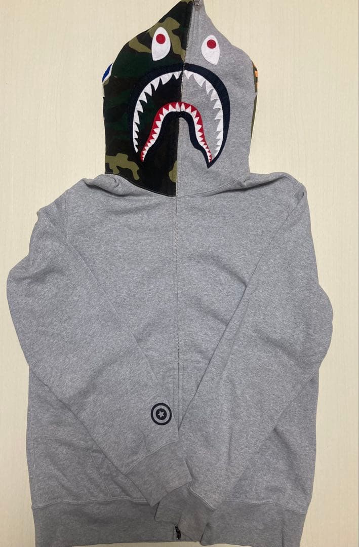 zozo シャークパーカー（L） A BATHING APE（アベイシングエイプ） パーカー SHARK FULL ZIP HOODIE