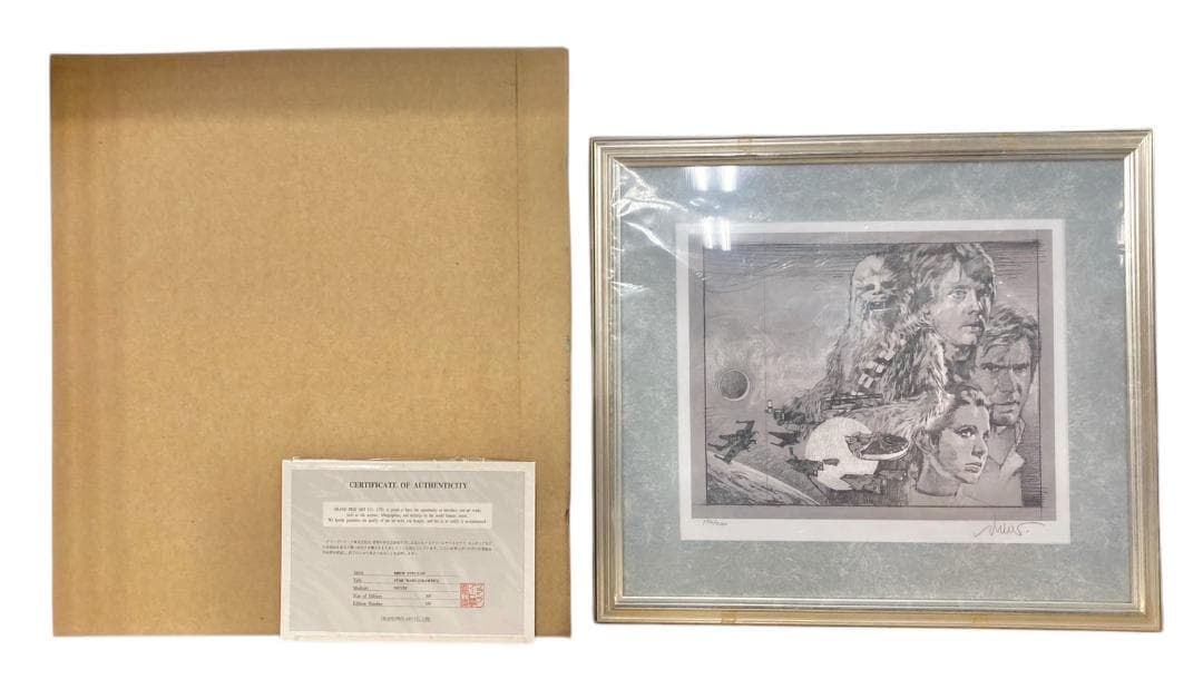 ★証明書・直筆サイン入★ドゥルー ストゥルーザン 絵画 スターウォーズ モノクロ ☆証明書・直筆サイン入☆ドゥルー ストゥルーザン 絵画 スター