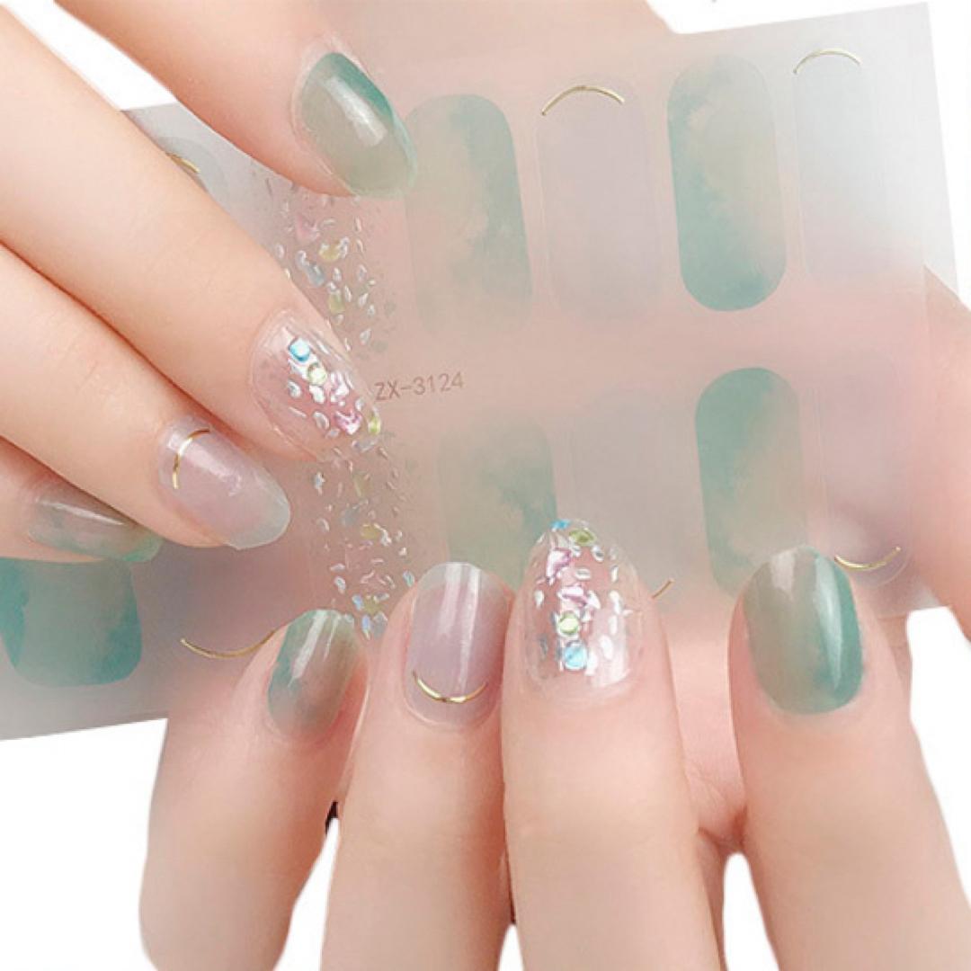 ネイルシール ハンドネイル 貼るだけ ネイルステッカー ヤスリ付