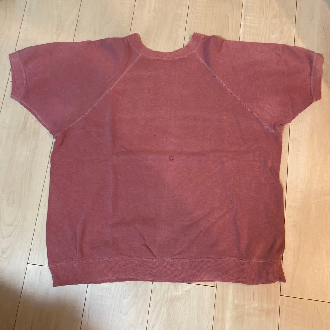 60s 半袖スウェット　フェード赤　XL程度 60s 半袖スウェット フェード赤 XL程度 - メルカリ