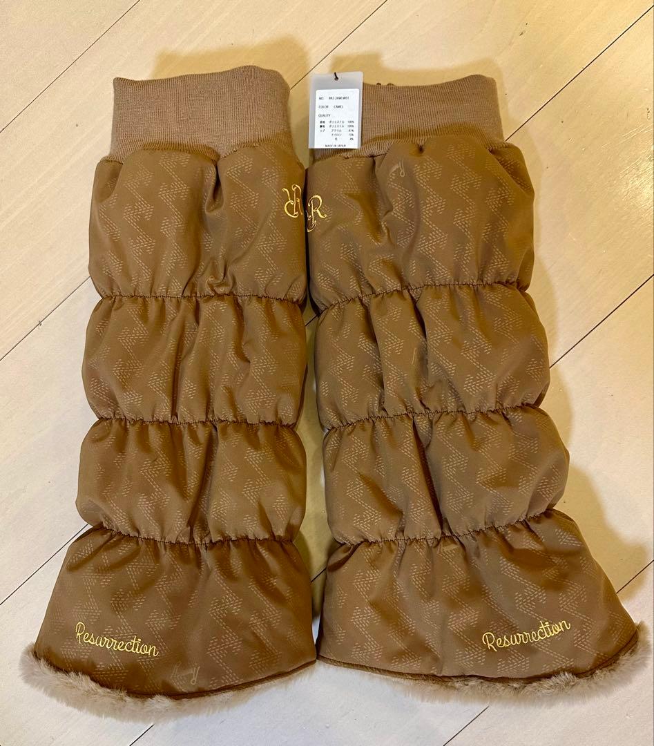 新品タグ付き⭐︎レザレクション Resurrectionレッグウォーマー キャメル レザレクション(Resurrection) レッグウォーマー | レディースゴルフ