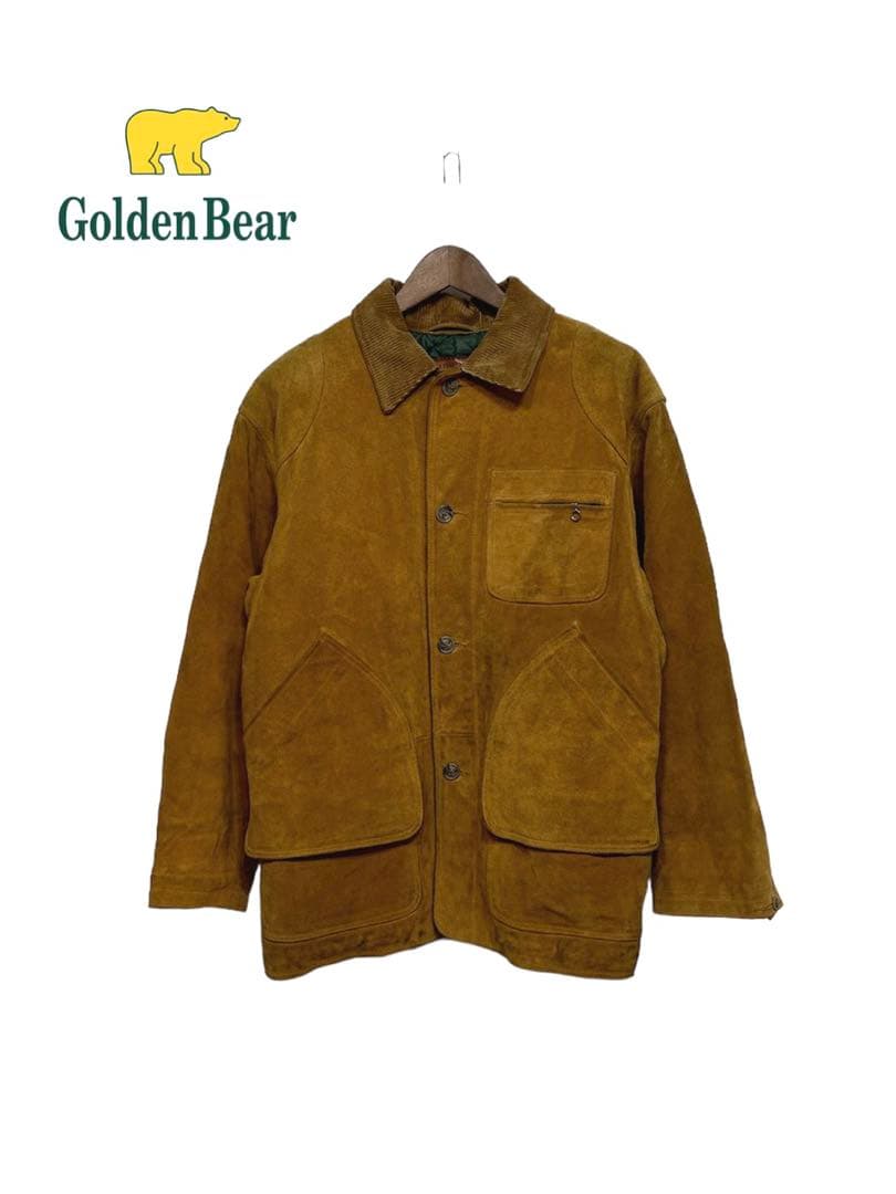 ☆ゴールデンベア 90S USA製 ハンティング スエード レザー ジャケット