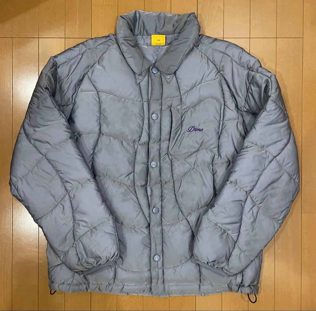 【完売品】Dime Wave Puffer Jacket XLサイズ 希少グレー Dime Midweight Wave Puffer Jacket - Silver Gray – Palm Isle Skateshop