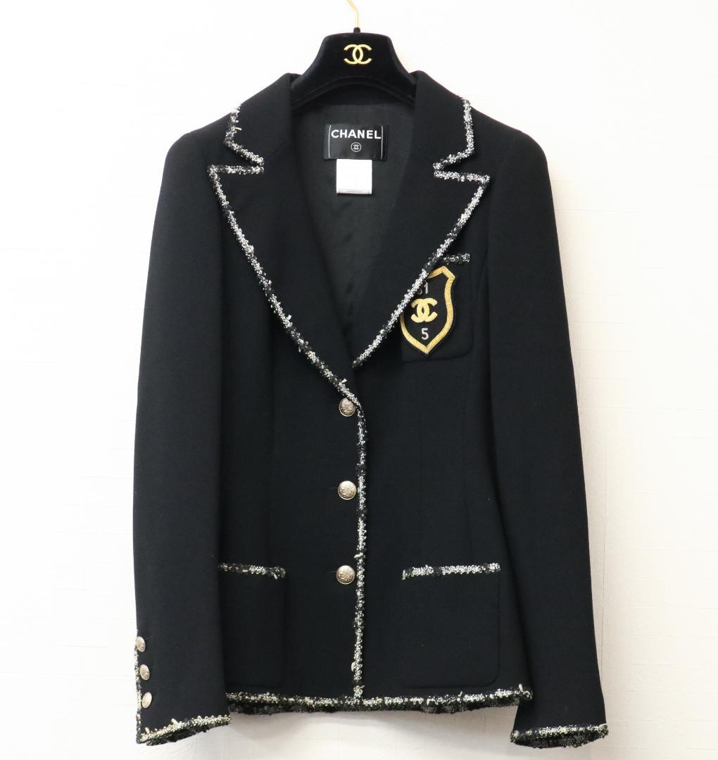 シャネル P24952V12963 ウール ジャケット ブラック 38 ツイード CHANEL】シャネル『テーラードジャケット size42』P24952V12963 05C