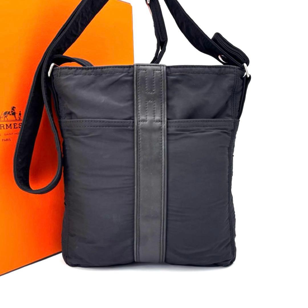 HERMES エルメス アカプルコ バンドリエール ショルダーバッグ ブラック HERMES（エルメス） アカプルコ バンドリエールPM ブラック黒 トワル