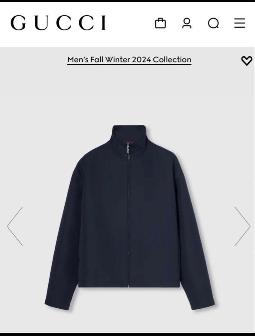 GUCCI ウールアセテート エンブロイダリー ジップジャケット 48 - メルカリ