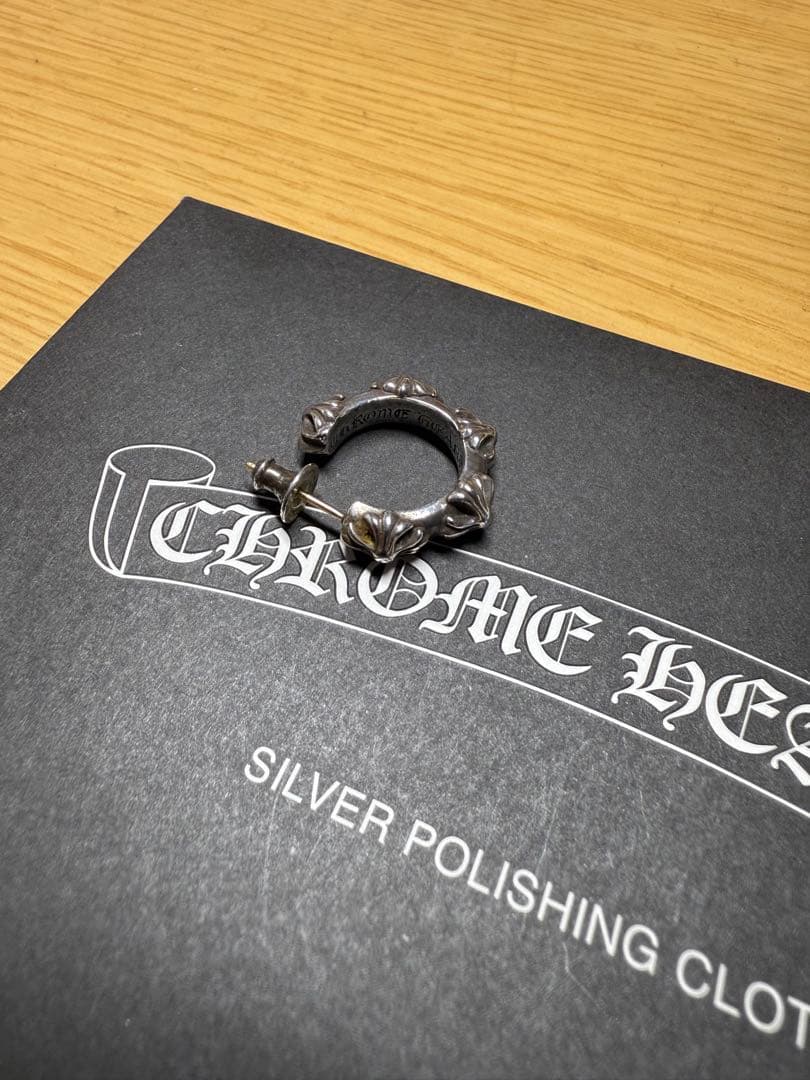 美品 CHROME HEARTS シルバー フープピアス CHROME HEARTS プレーン フープ ピアス シルバー 925 K14 | MixTHINKS