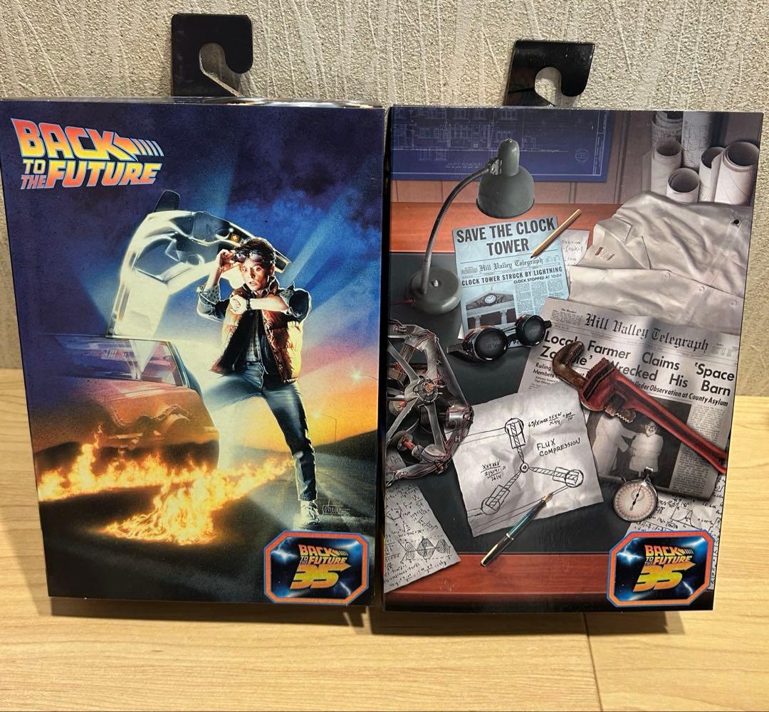 【未開封】NECA バック・トゥ・ザ・フューチャー　マーティ&ドク　セット 開封済】NECA バック・トゥ・ザ・フューチャー マーティ&ドク セット